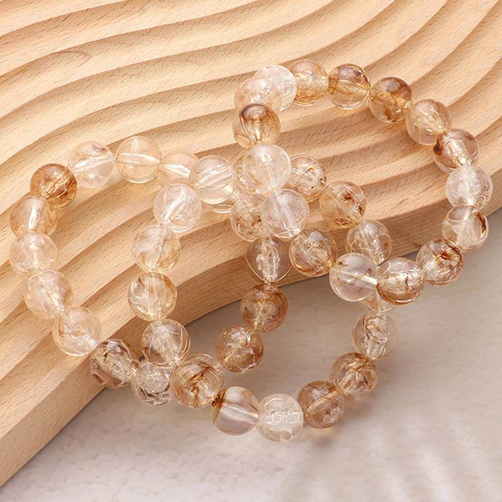 3PCS - Pulseiras Multicamadas Elásticas em Pedra Natural com Friscas por atacado de Sensibling Corp.