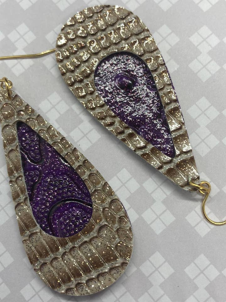 Faux Snakeskin earrings for wholesale by Mr. Mediocrates