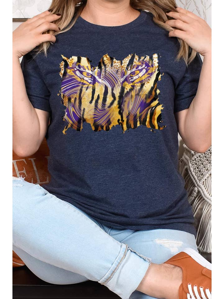 COLORBEAR - Venta al por mayor Camiseta serigrafiada - Mujer - TIGER, LSU, CAMISETA DE FÚTBOL UNISEX DE MANGA CORTA, ESTAMPADA6