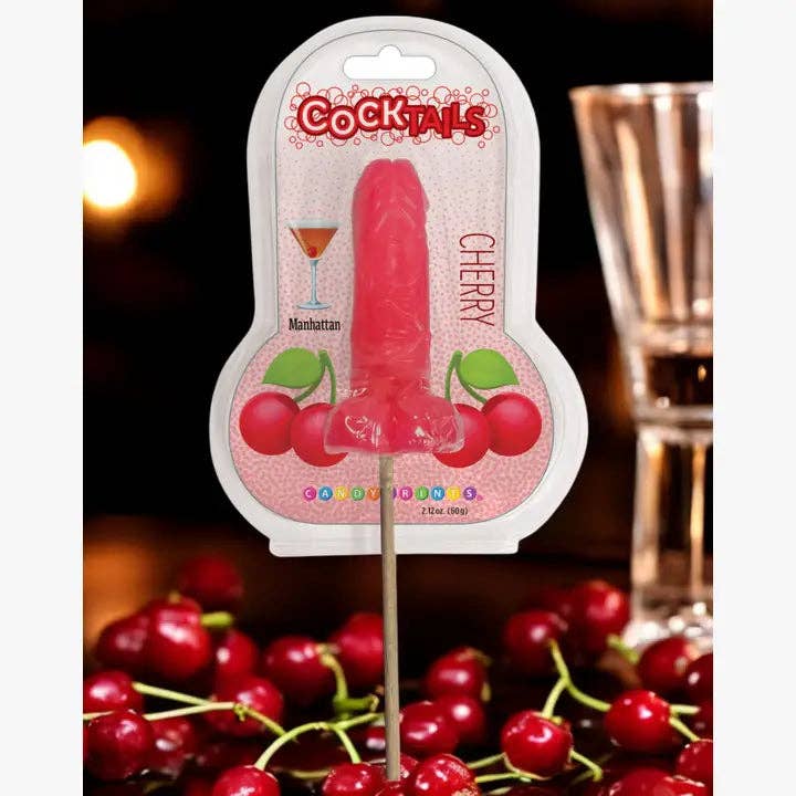 Little Genie Productions – wholesale Lollipop – COCKtails- Cocktail Inspired Penis Lollipop- Cherry Manhattan 🍒2