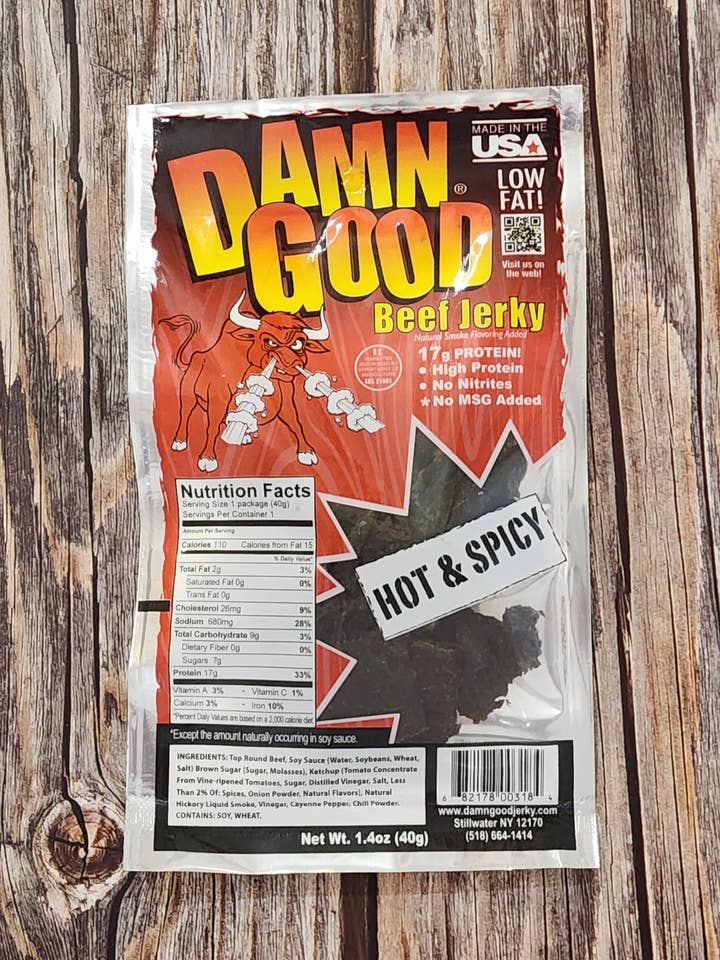 1.4 oz Hot & Spicy Beef Jerky for wholesale by Damn Good Beef Jerky