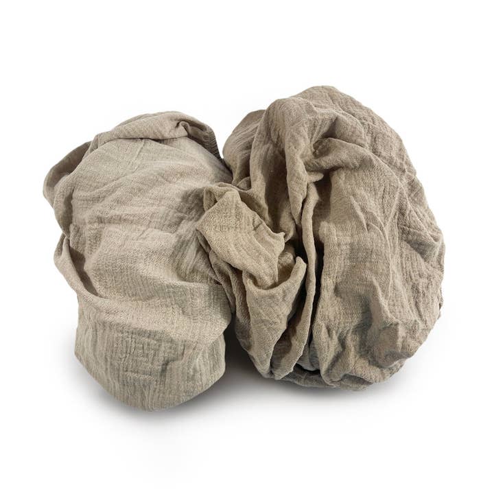 Set di 2 lenzuola in mussola organica: comfort morbido e traspirante - Marrone e Grigio per la vendita all'ingrosso da parte di Cherubin Chic