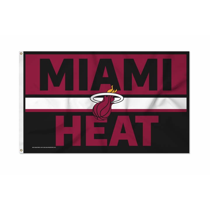 NBA Basketball Miami Heat Bold 3' x 5' Banner Flag for wholesale by Rico Industries