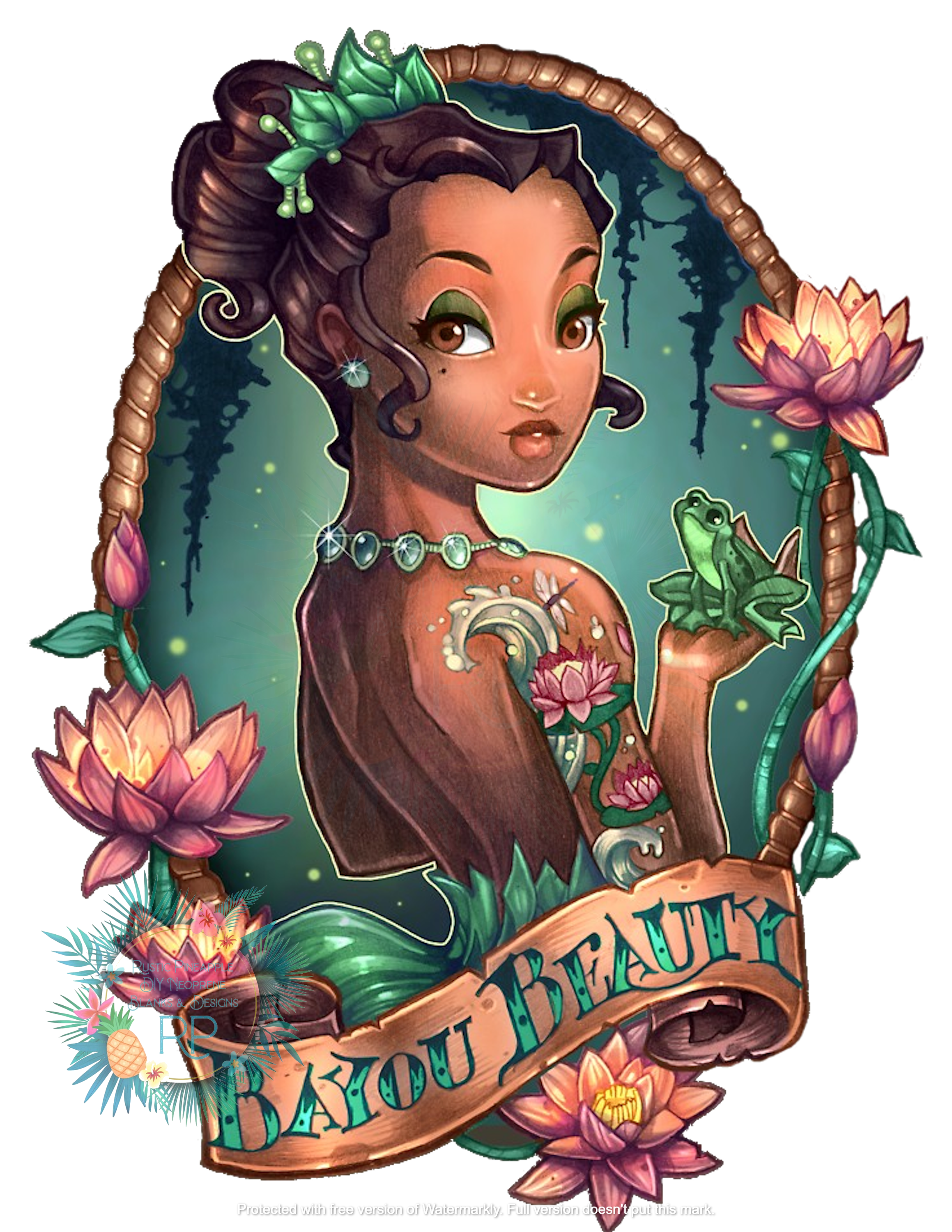 Rustic Pineapple - Wholesale Sublimation Transfer - Tiana T-Shirt Transfer0