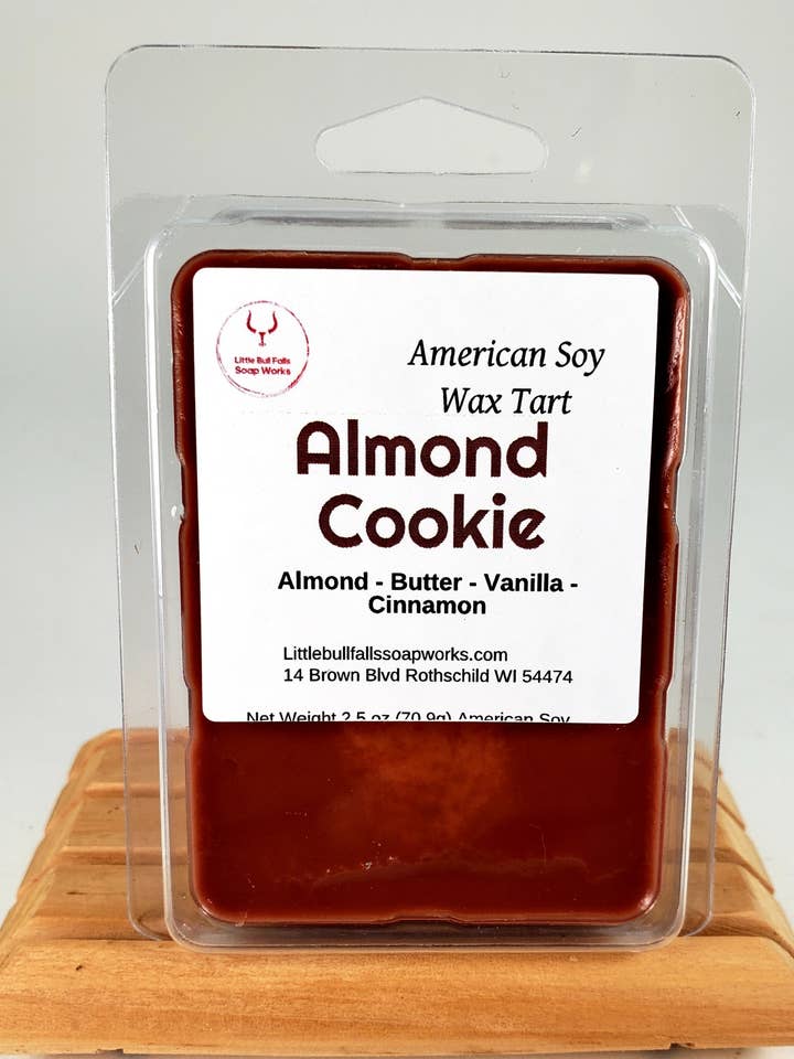 Amandelkoekje Sojawas Smeltblokje voor wholesale door Little Bull Falls Soap Works