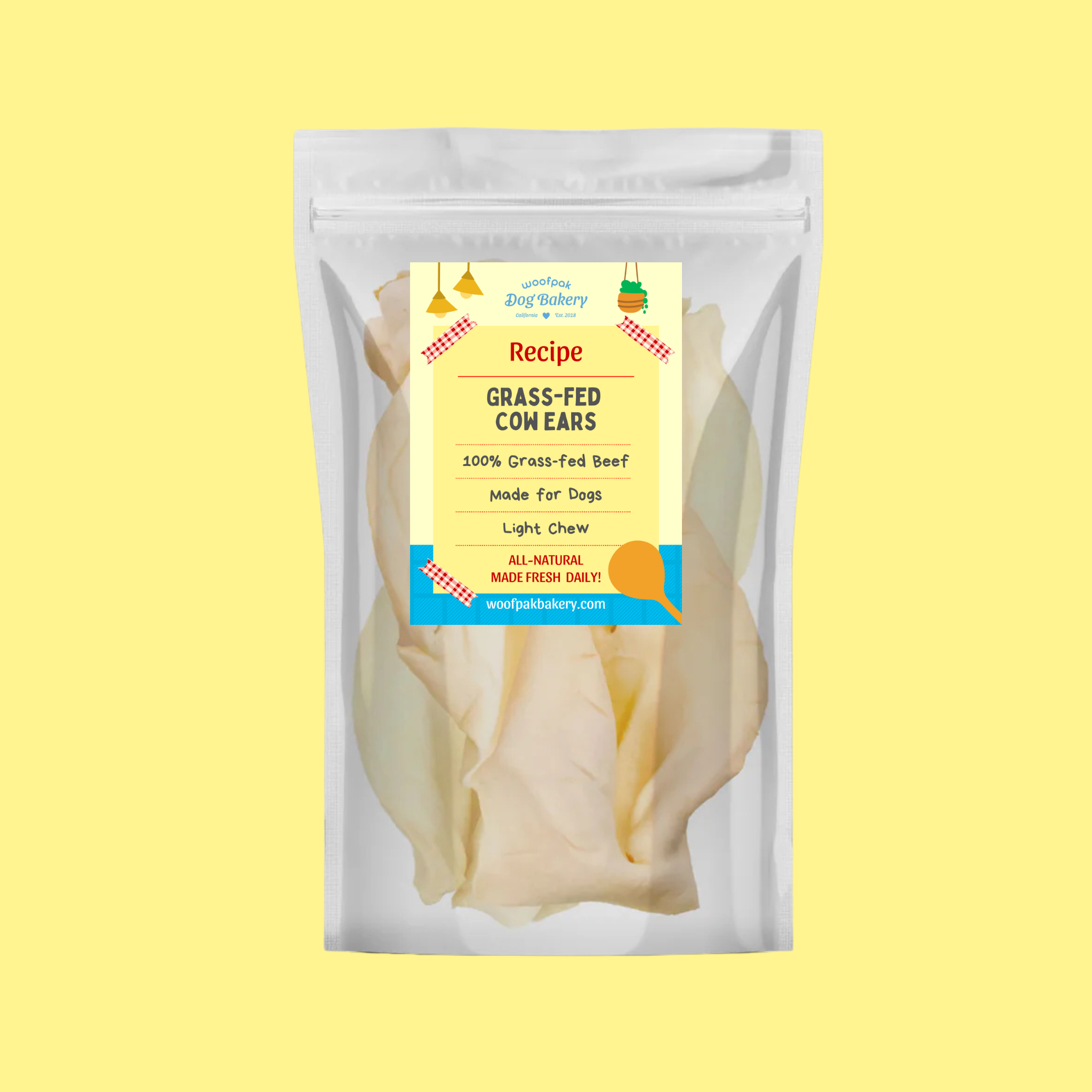 Woofpak Dog Bakery - Wholesale Pet Treats - Dog - Cow Ears3