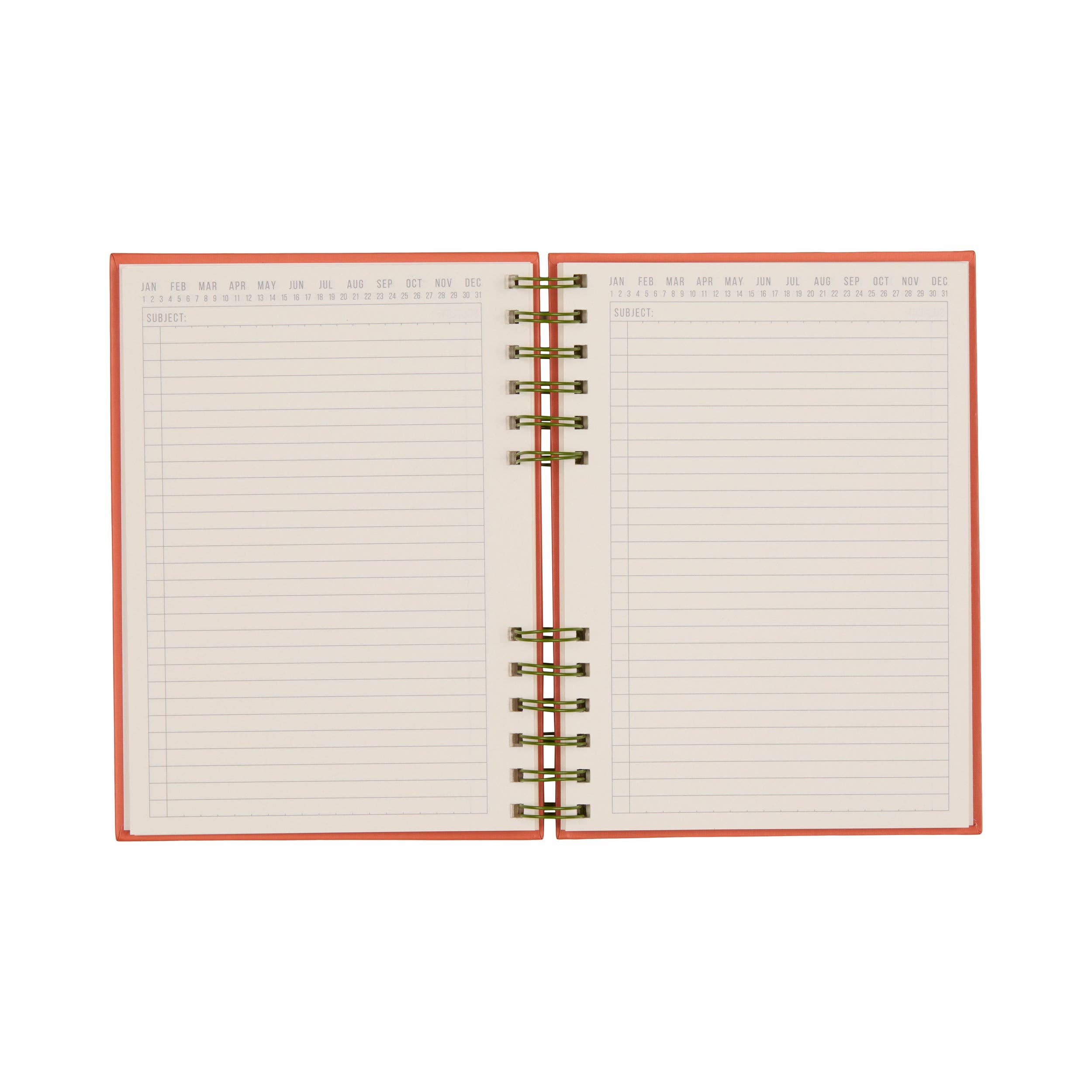Designworks Collective – wholesale Notebook – Standard Issue Planner Notebook  - Army Green + Chili2