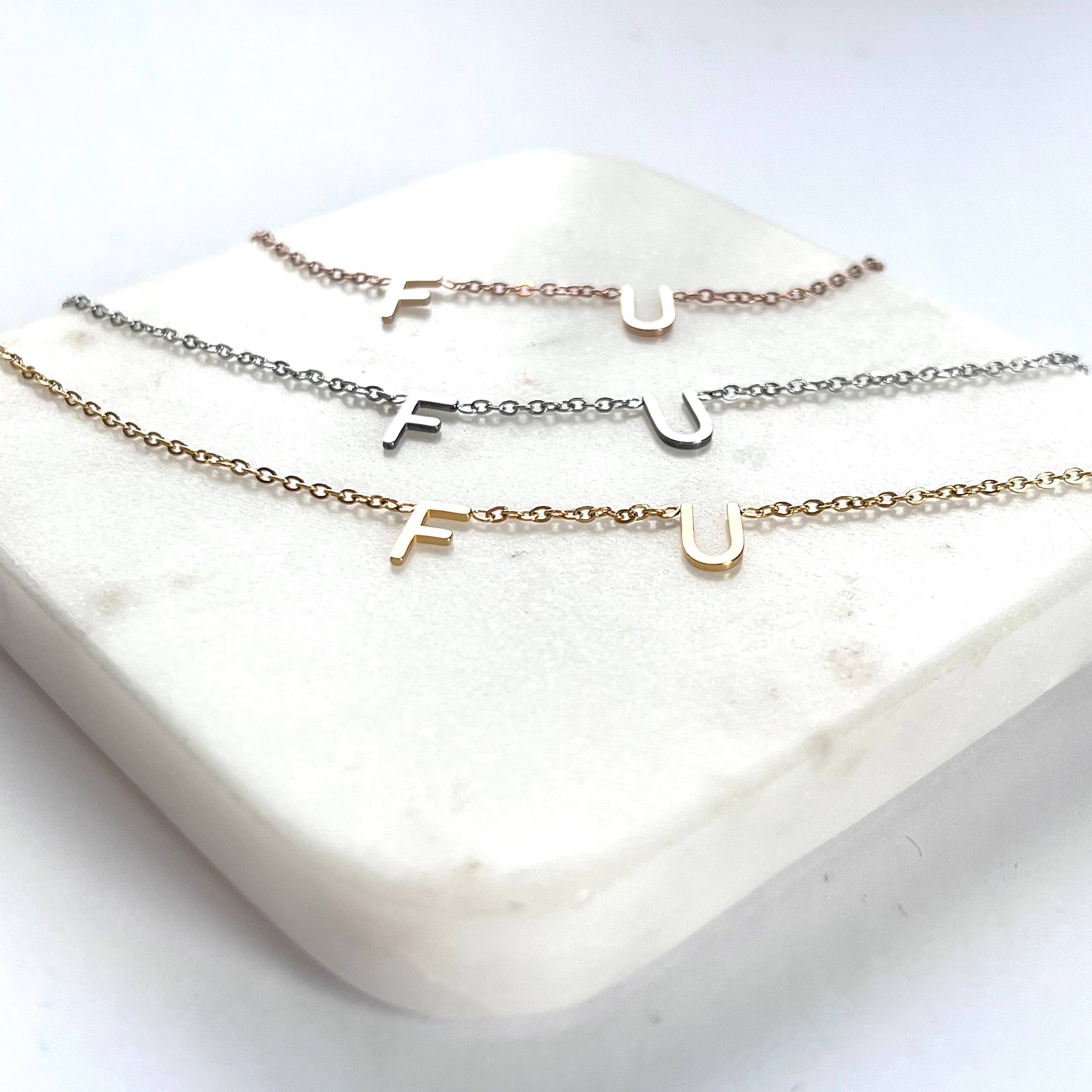 Royce and Oak - Wholesale Pendant/Charm Necklace - F U Necklace4