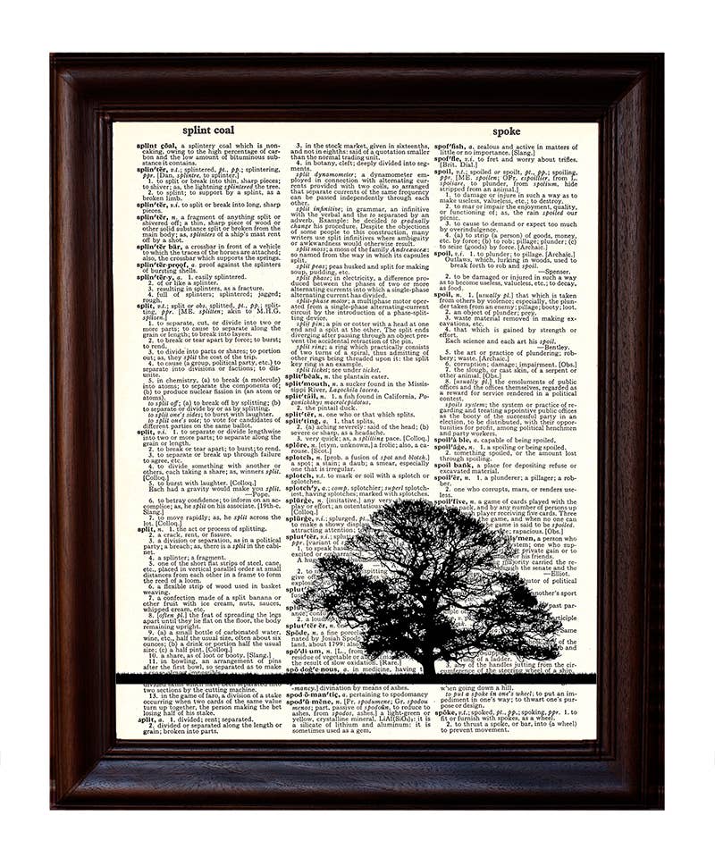 Fresh Prints of CT - Vente Affiche d'art - Dictionnaire Oak Tree1