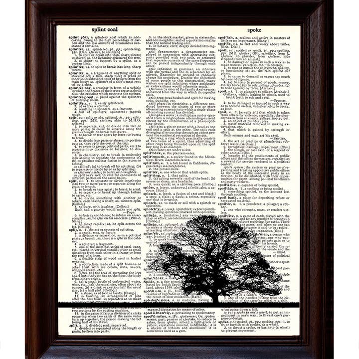 Fresh Prints of CT - Wholesale Art Print - Oak Tree Dictionary Print1