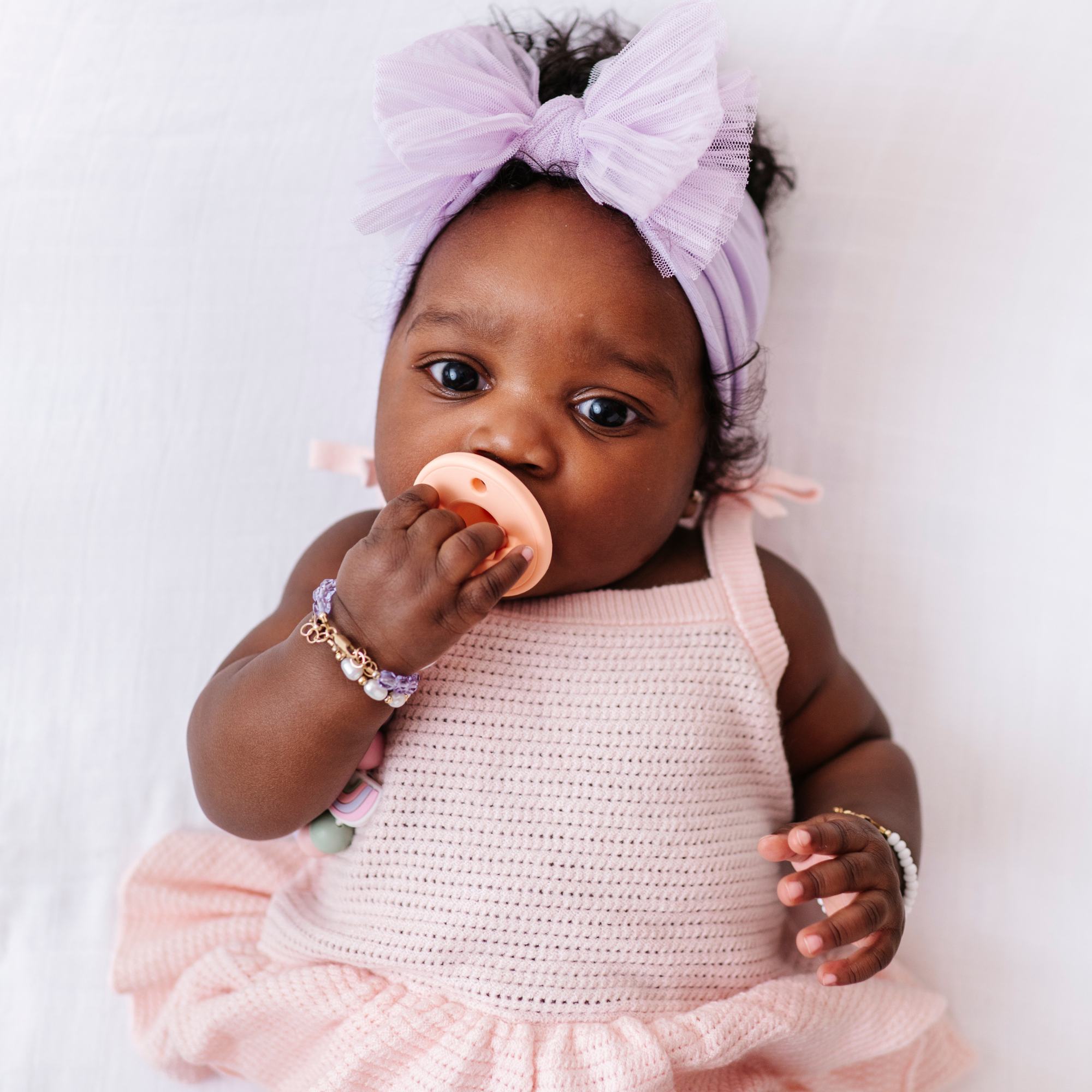 Baby Bling Bows - Wholesale Hair Bow - Baby - Baby Bling® Tulle FAB® soft nylon headband with tulle bow24