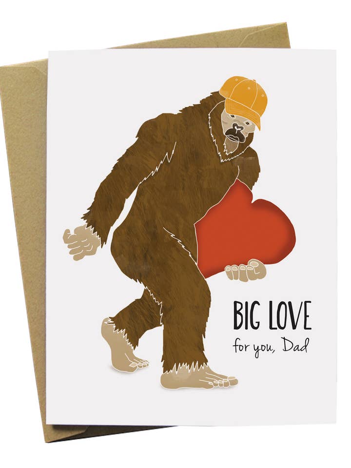 Cartão Pé Grande do Dia dos Pés por atacado de Paper Wolf Design