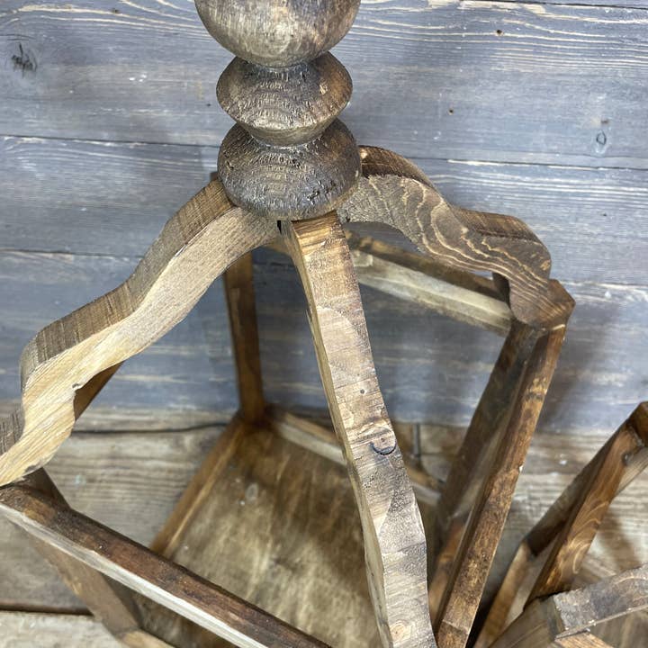 My Amigos Imports - Wholesale Lantern - Pinnacle Farmhouse Wood Lantern-Set of 2-Rustic-Brown4