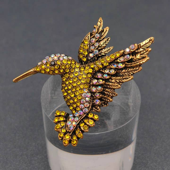 Mio Queena - Wholesale Brooch - Multi-color Rhinestone Hummingbird Brooch8