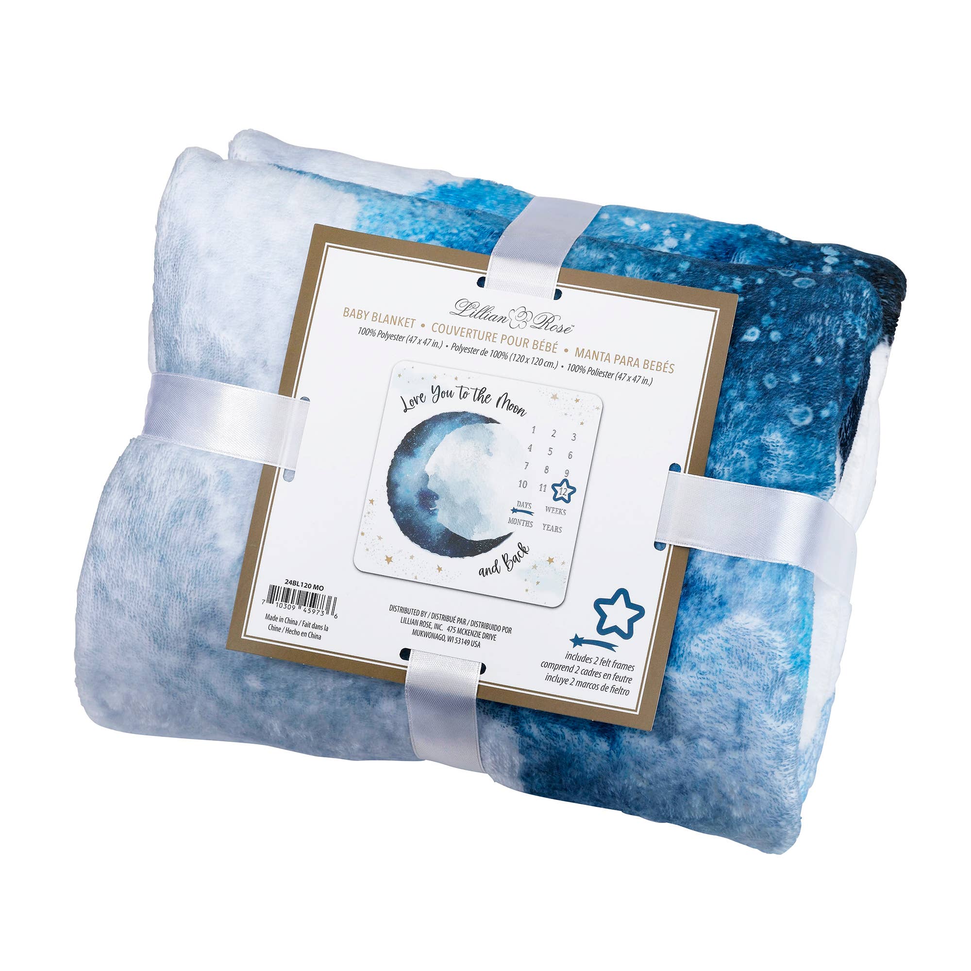 Lillian Rose – Großhandel Meilensteindecke – Kind & Baby – Lillian Rose zum Mond und zurück Baby Meilenstein Decke2