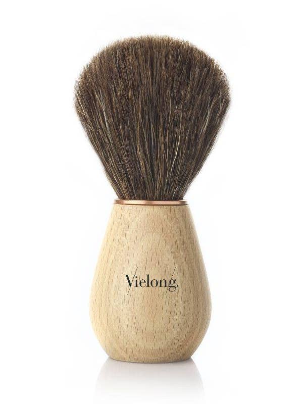 Wave Horse Hair Shaving Brush, Wood Handle for wholesale by Vie-Long