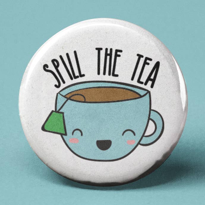 Morsen van de thee-pinback-knop voor wholesale door The Pin Pal Club