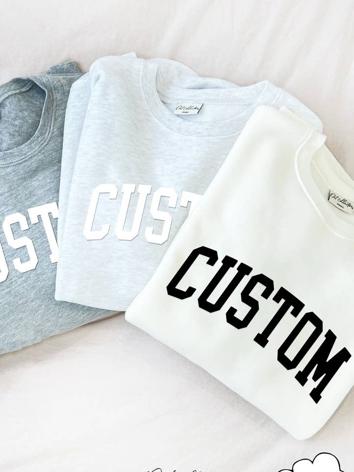 OAT COLLECTIVE - Wholesale Graphic Sweatshirt - Women's - CUSTOM PUFF Print Graphic Sweatshirt
