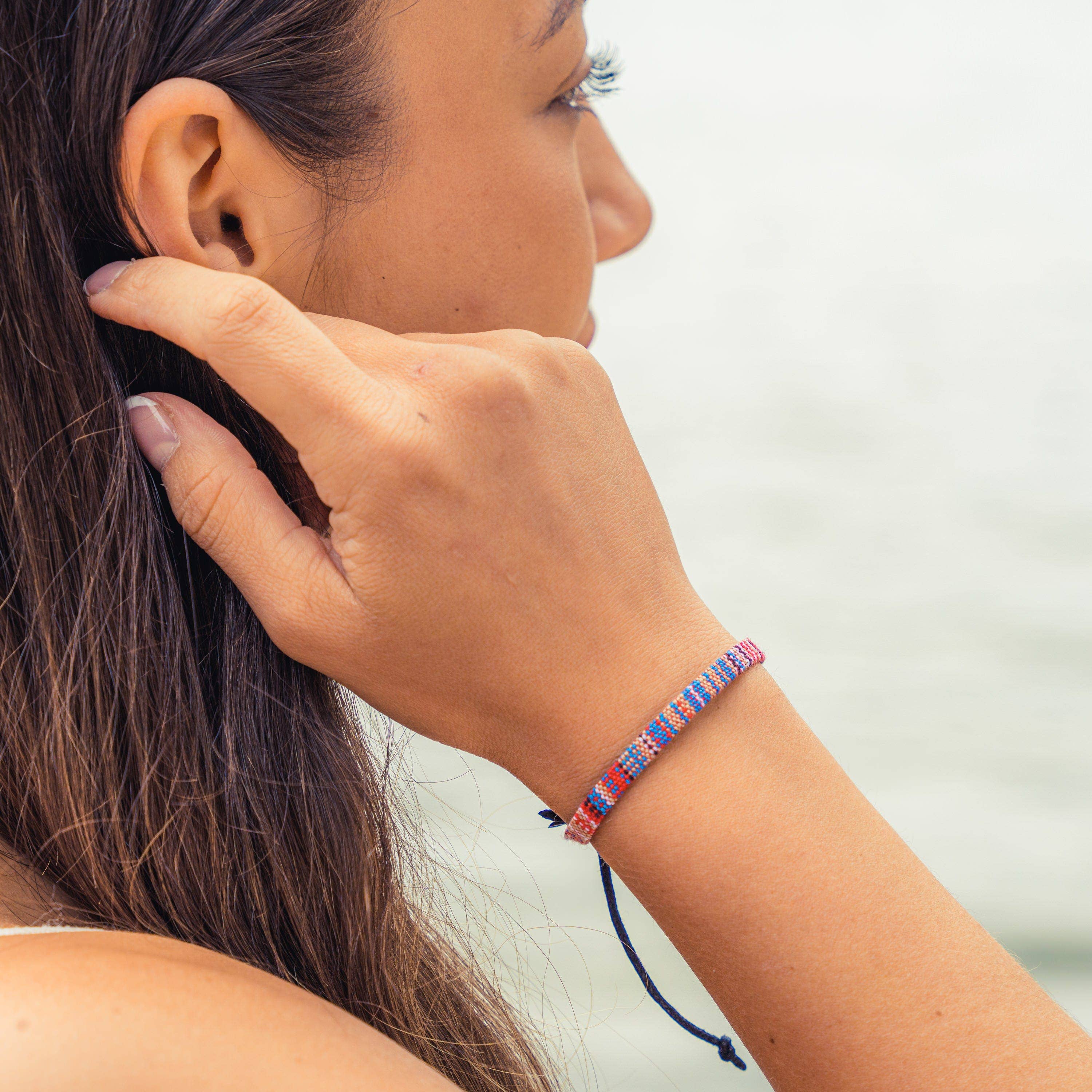 Made By Nami - Wholesale Jewelry Set - 2-piece set surfer bracelet - purple & multi1