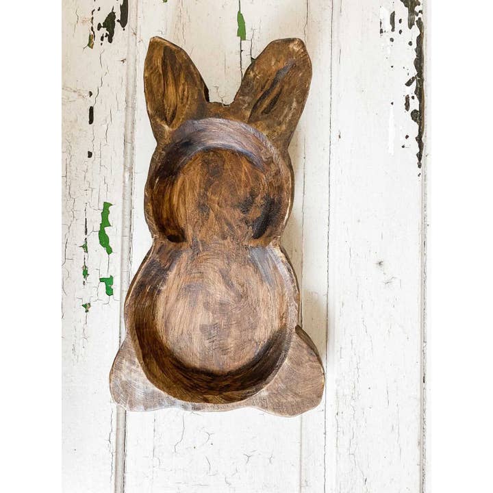 Rustic Farm - Wholesale Decorative Plate/Dish/Bowl - Large Bunny Dough Bowl, Handmade Farmhouse Décor #B - Pared22
