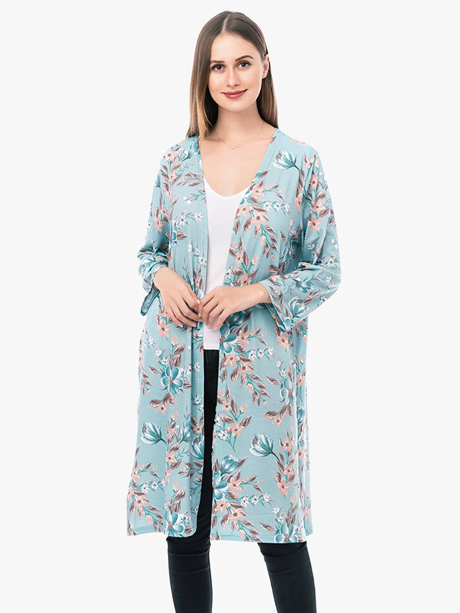 JNC RT (Jen & Co. Outlet) - Wholesale Kimono - Women's - KM1037 Malibu Long Kimono0