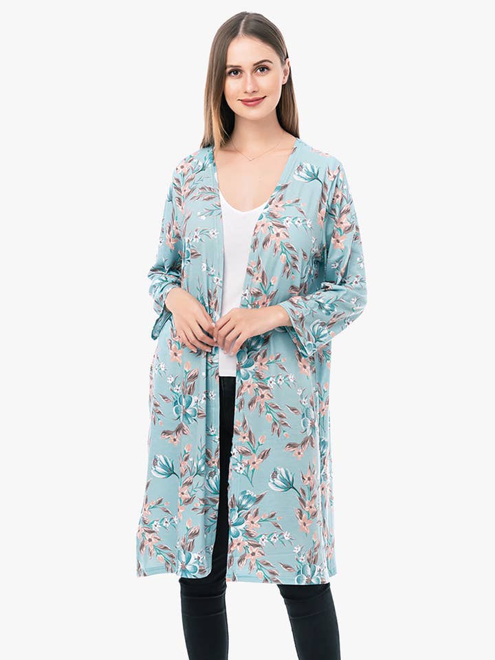 JNC RT (Jen & Co. Outlet) - Wholesale Kimono - Women's - KM1037 Malibu Long Kimono