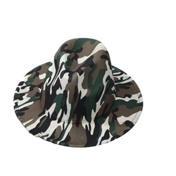 Nima Accessories Inc - Vendita all'ingrosso Fedora - Donna - Cappello da donna stile Fedora con stampa mimetica2