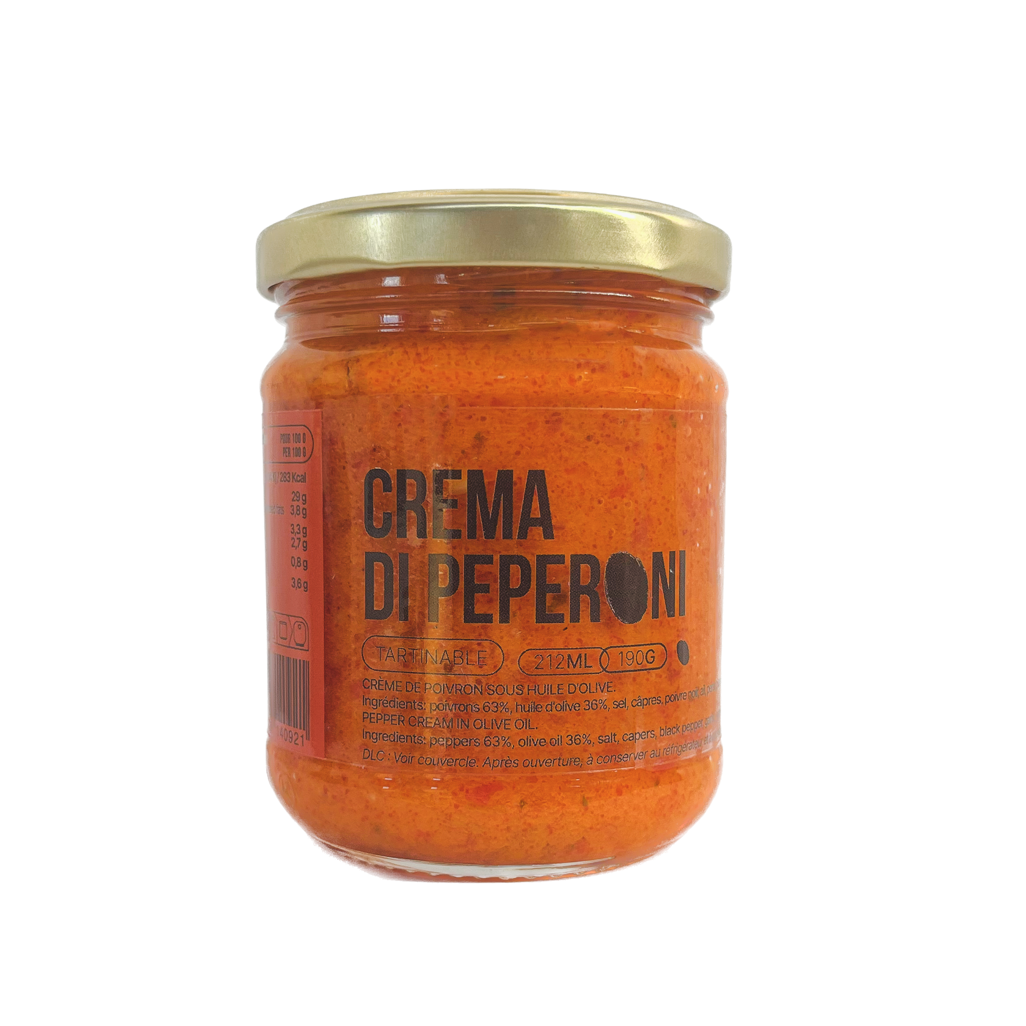 OLIO DI SERRA - Vente Sauces - Crème de poivron sous huile d'olive (190g)0