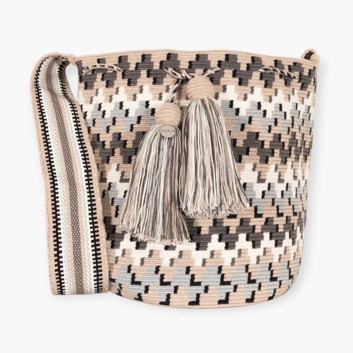 Geometric crossbody bag L | Slate for wholesale by Guajii Design