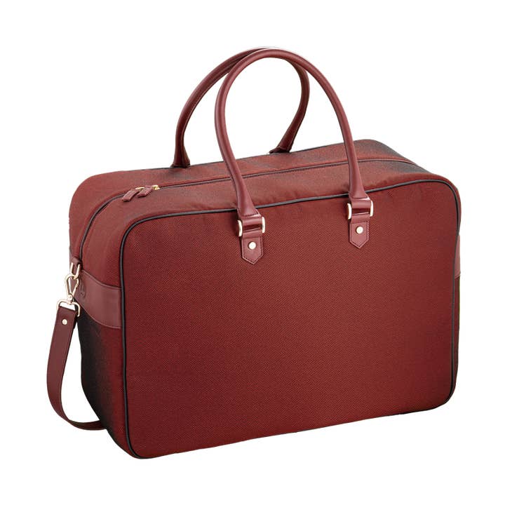 Borsa a mano eco-responsabile Giovana in tela e pelle rossa per la vendita all'ingrosso da parte di E2R PARIS