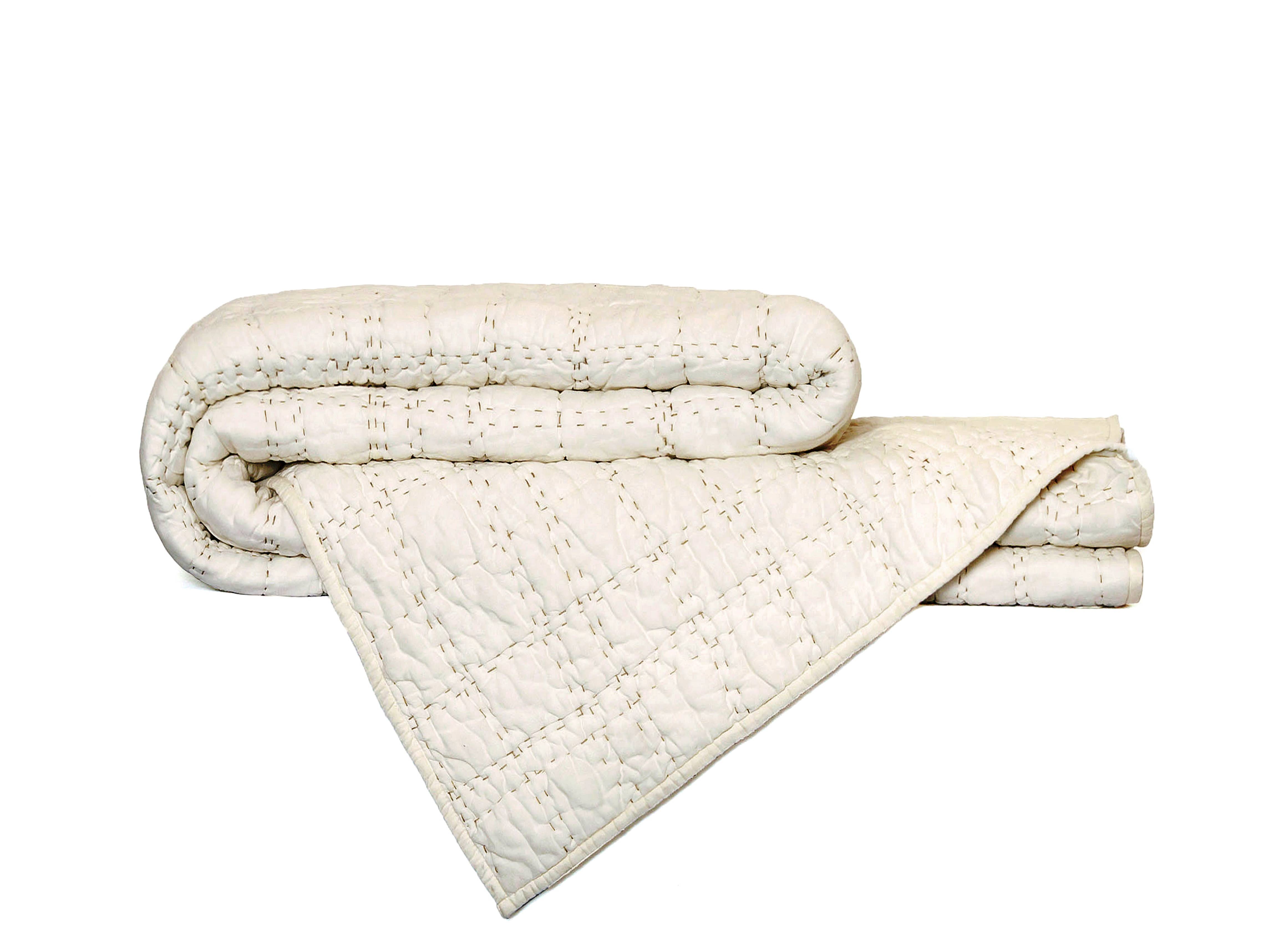 Neem Living - Wholesale Quilt - Check Box Quilt 92"x96"1