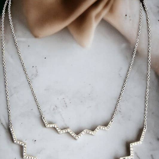 Andrea Bijoux - Wholesale Pendant/Charm Necklace - Zig Zag Layered Necklace2