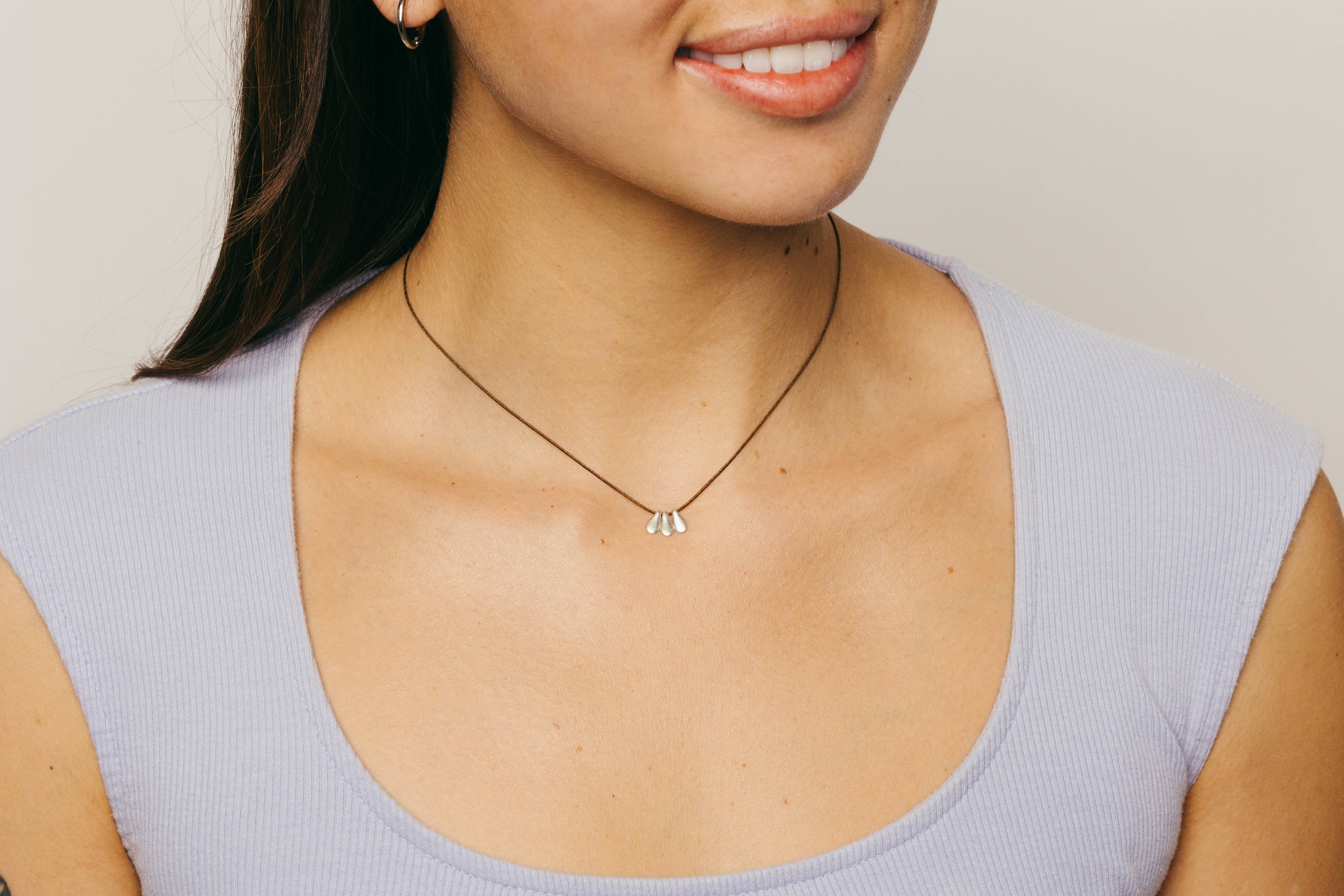 Bronwen Jewelry - Wholesale Pendant/Charm Necklace - Tiny Charm - 3 Petal7