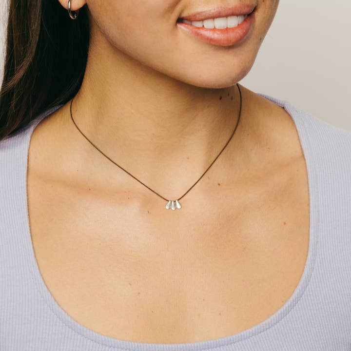 Bronwen Jewelry - Wholesale Pendant/Charm Necklace - Tiny Charm - 3 Petal7