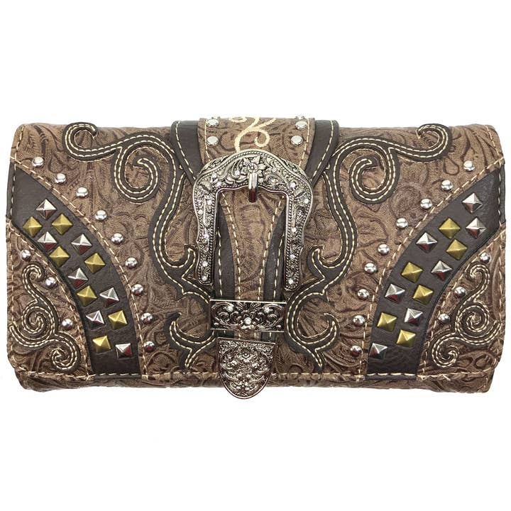 Lunar Deer - Vendita all'ingrosso Portafogli - Donna - Portafoglio Clydesdale con fibbia in stile western