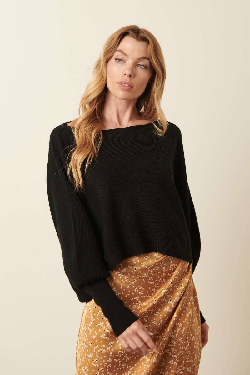 mittoshop - Wholesale Pullover-trui - Dames - GEBREIDE TRUI MET LANGE MOUWEN EN DOLMAN MET BOOTHALS8