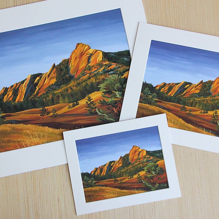 V Dub Art - Wholesale Art Print - Flatirons Daybreak Giclée Print1