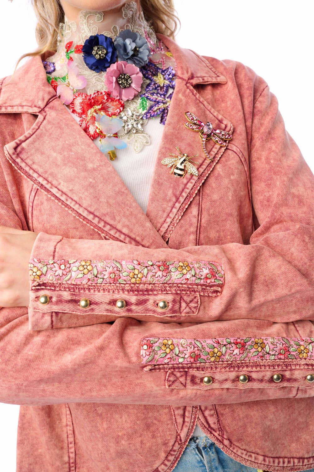 Mauve Wash Colonel Jacket for wholesale on Faire4