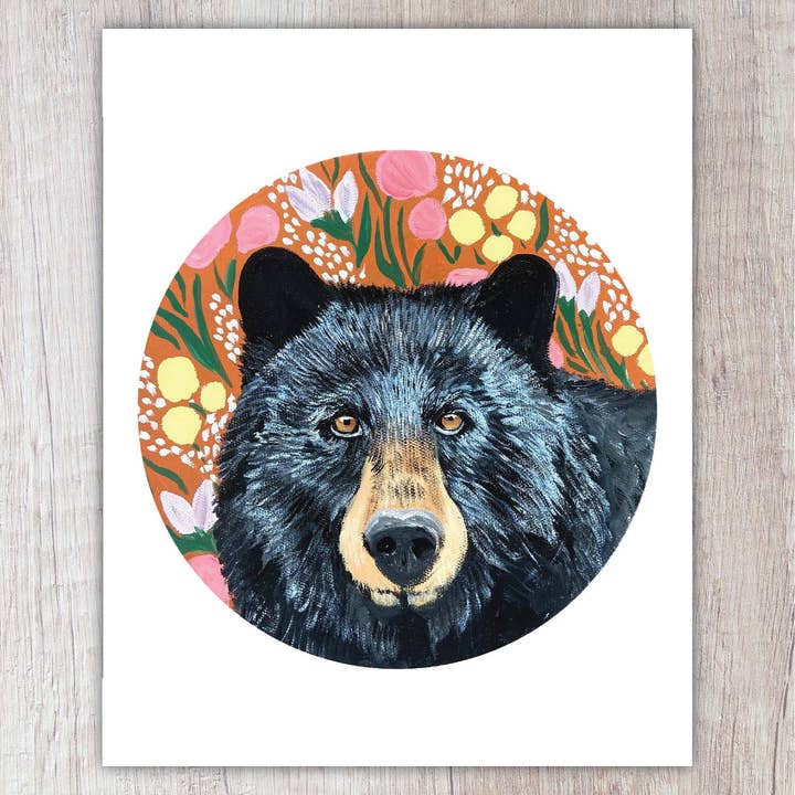Black Bear A2 Card for wholesale by Brush & Bark