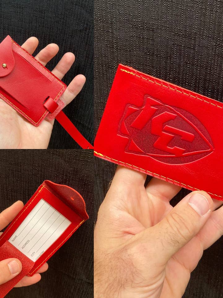 KC Bag Tag for wholesale by Madison Street Leather