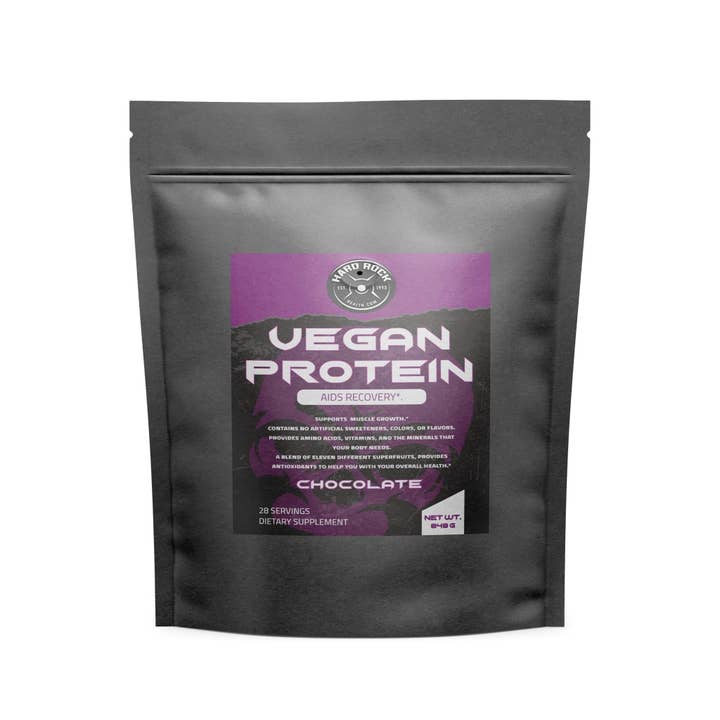 Hard Rock Health Stores - Wholesale Protein/Superfood Powder - 2lb Vegan 100% Pure Vegan Protein Chocolate
