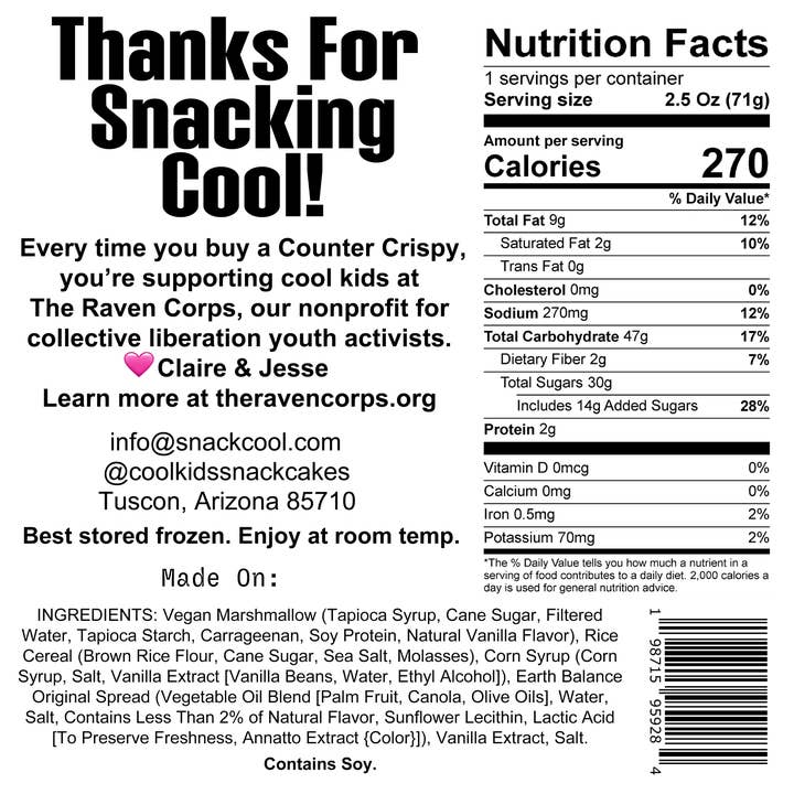 Cool Kids Snack Cakes - Wholesale Puffed Rice Treat - The OG 20-Pack