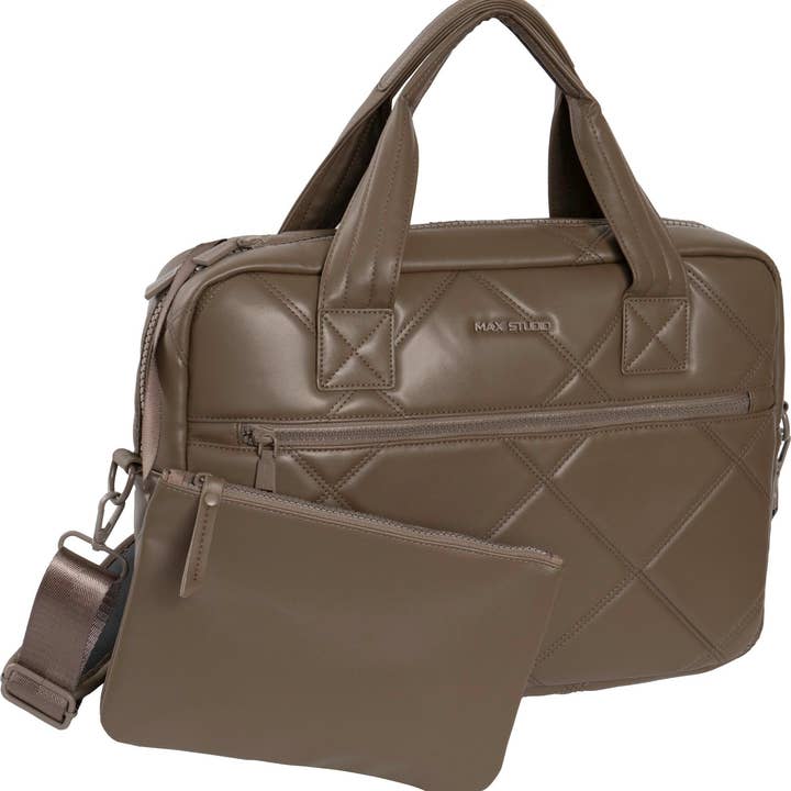 Magid - Wholesale Laptop Bag - Women's - Max Studio 21 Inch Large Lamby Diamond Quilted Laptop Bag