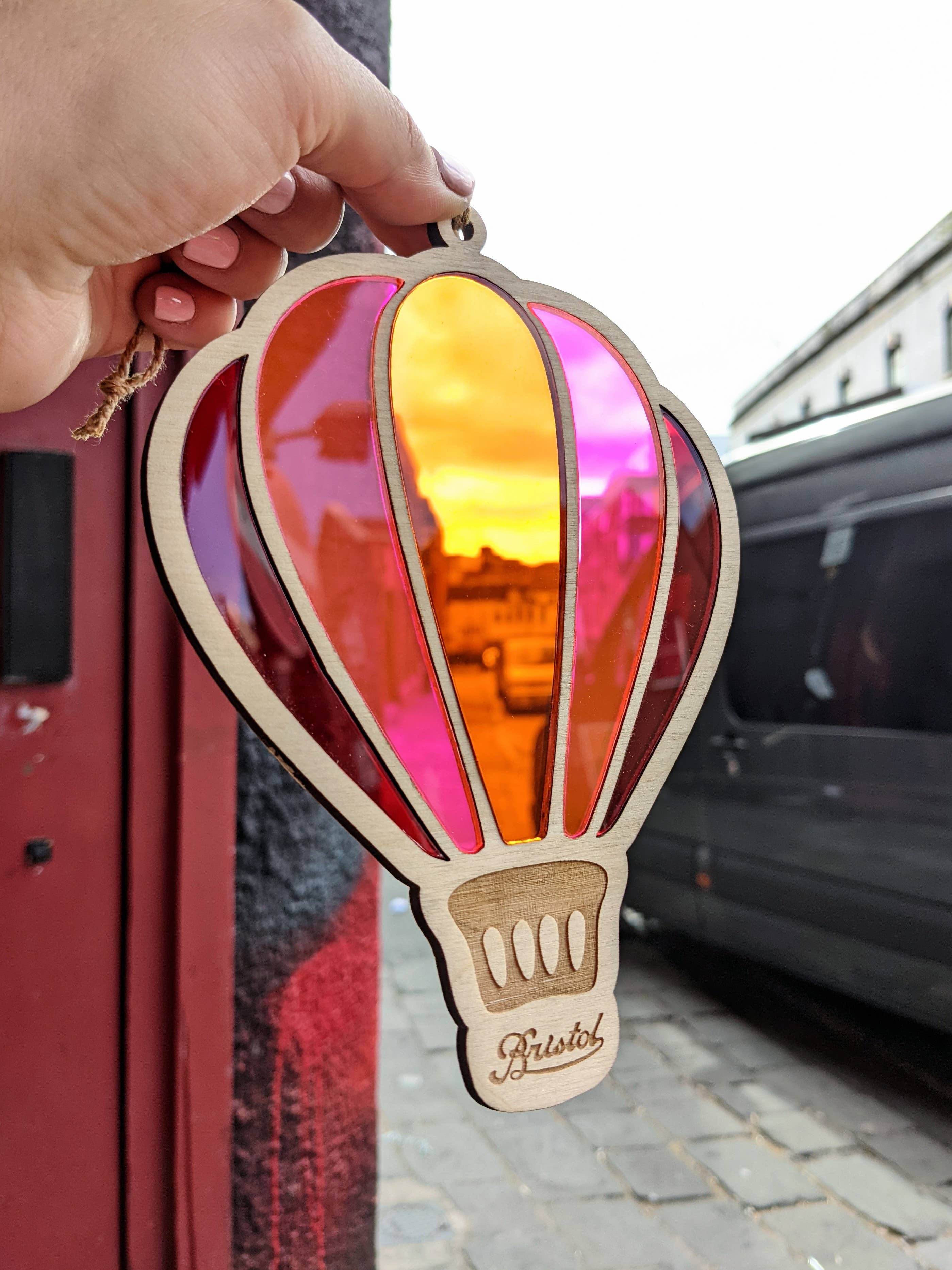 Bristol Design Forge Ltd - Wholesale Suncatcher - Hot Air Balloon Window Hanging Laser Cut (Mixed Colours)4