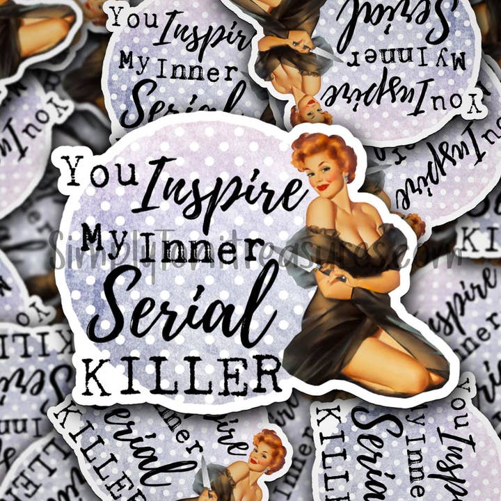 1 autocollant rétro sarcastique amusant pour femmes des années 50, 4,04 x 3 pouces pour la vente par Simply Toni Treasures