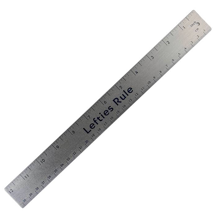 Down Home Products – wholesale Ruler – Metal Rulers - Left Handed Modern