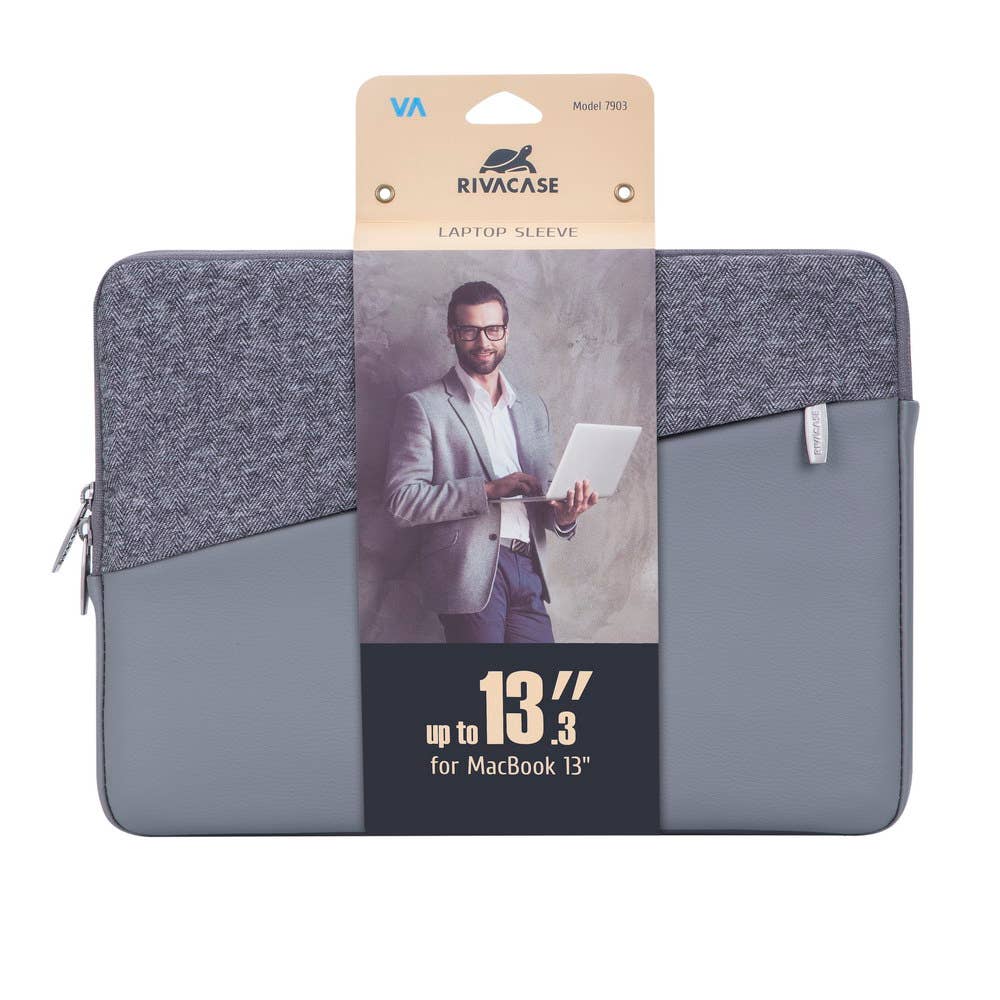 RIVACASE - Wholesale Laptop/Tablet Case - Unisex - 7903 grey protective case for MacBook Pro 131
