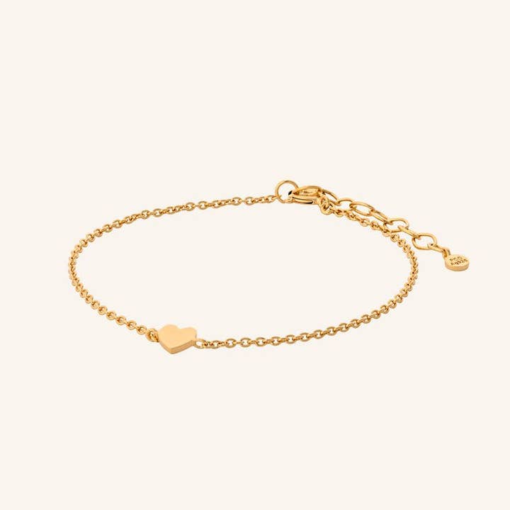 Pernille Corydon Gold Plated Heart Bracelet for wholesale by Kirsty Taylor Goldsmiths