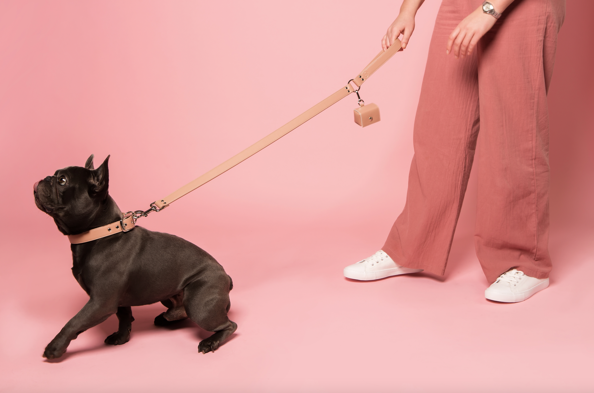 Skylos Collective - Wholesale Pet Leash - Dog - Pink Vegan Leather Dog Lead3
