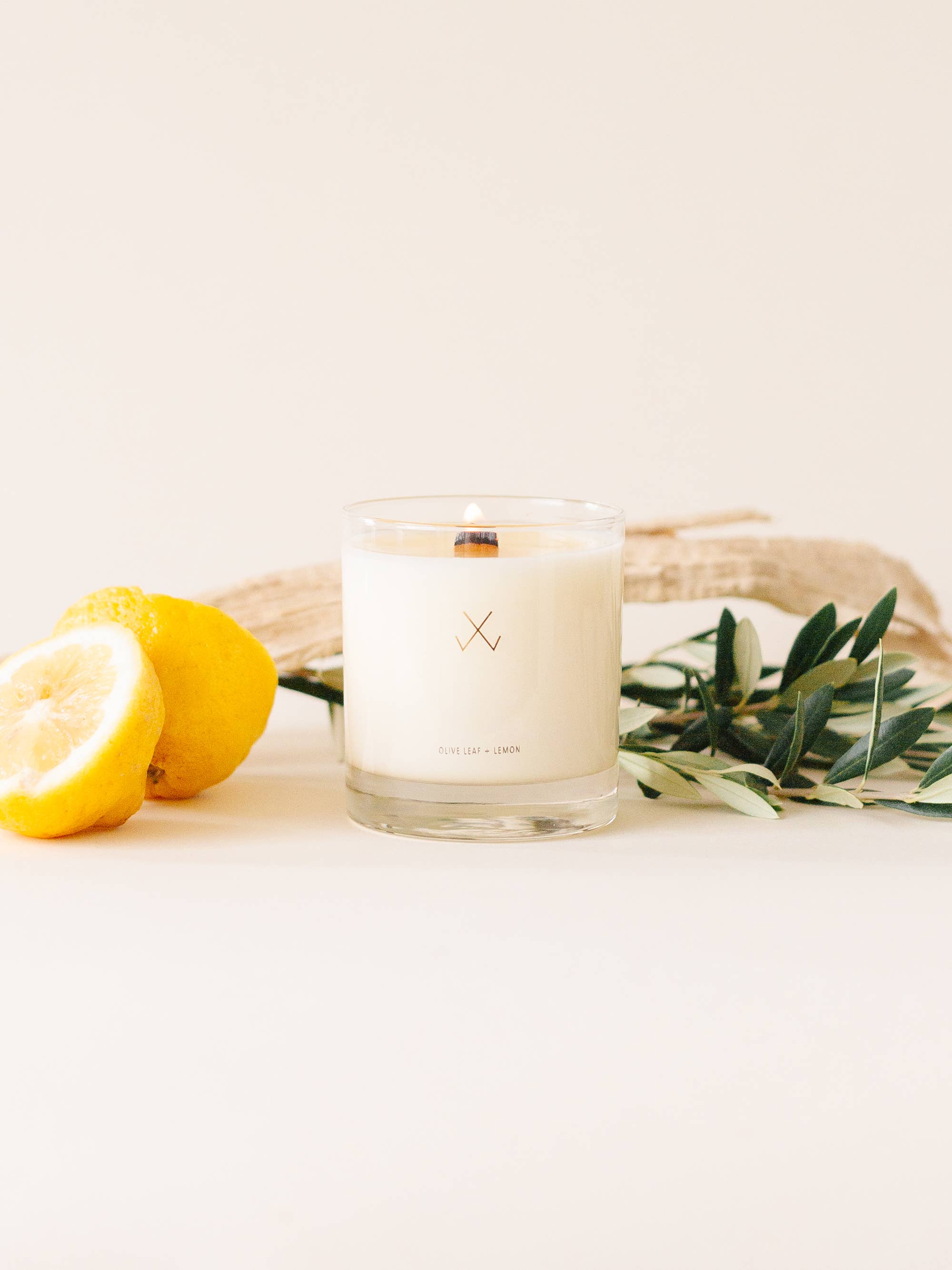 Simply Curated - Wholesale Jar/Filled Candle - Olive Leaf + Lemon - 9 oz Soy Candles 1